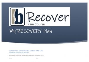 My Recovery Plan document covershot